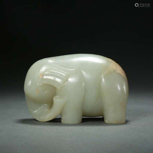 Han Dynasty,Hetian Jade Elephant