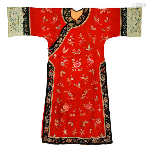 Qing Dynasty,Red Embroidered Shirt