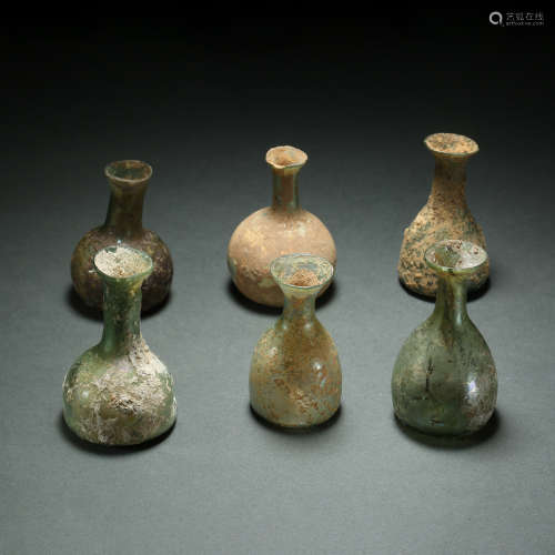 Tang Dynasty,Coloured Glaze Bottle