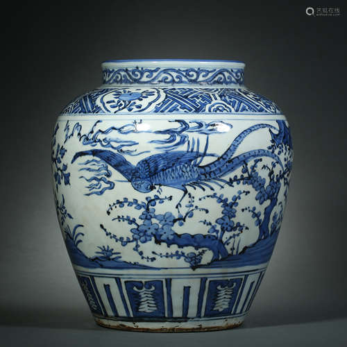 Ming Dynasty,Blue and White Jar