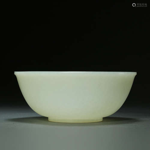 Qing Dynasty,Hetian Jade Bowl