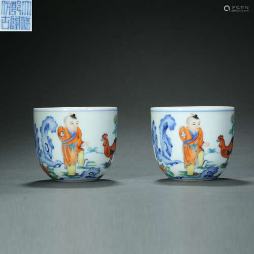 Qing Dynasty,Famille Rose Chicken Cup