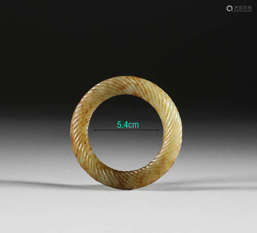 Han Dynasty, Hotan jade twisted silk ring