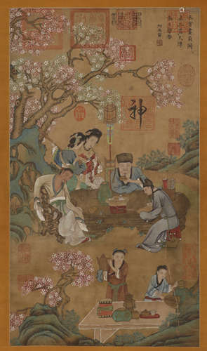 Silk scroll of Zheng Sixiao's character story