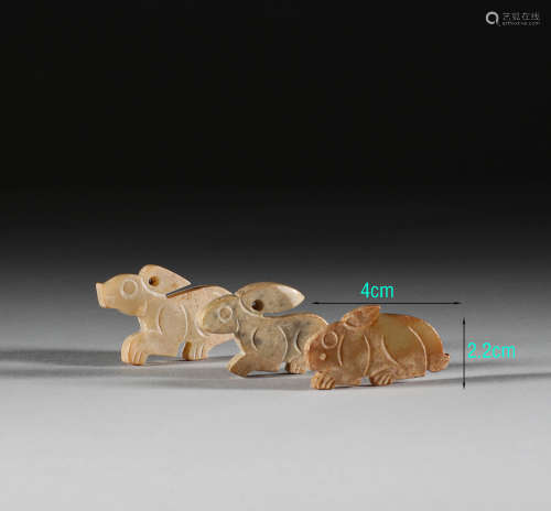 Han Dynasty, Hetian jade rabbit group