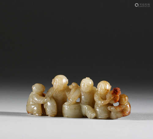 In the Qing Dynasty, Hotan jade Wuzi became a pen holder