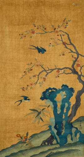 Kesi flower and bird painting in Qing Dynasty