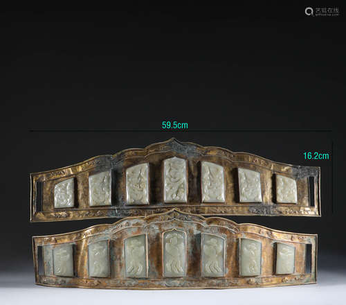 In Liao Dynasty, Hetian jade wrapped gold belt was a set