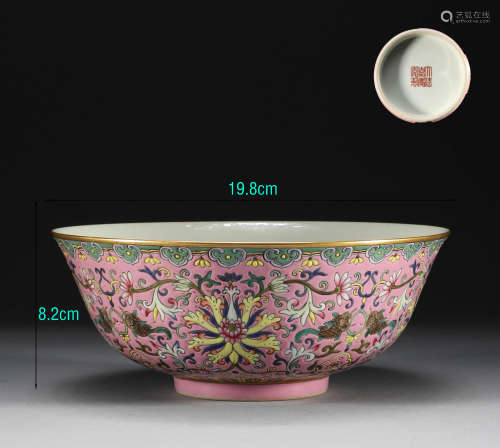 Enamel flower bowl in Qing Dynasty