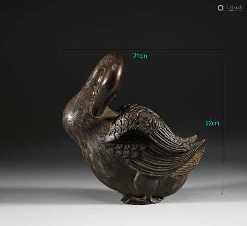 Copper duck in Qing Dynasty