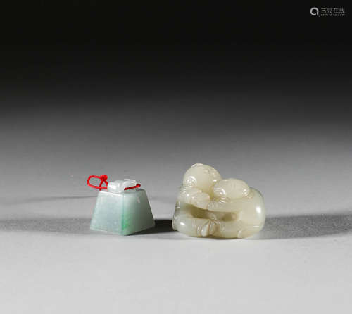 Qing Dynasty, Hotan jade boy, jade seal