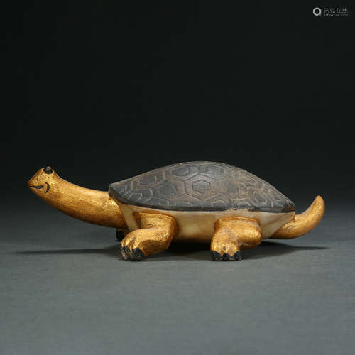 Tang Dynasty,Stone Gold-Traced Turtle