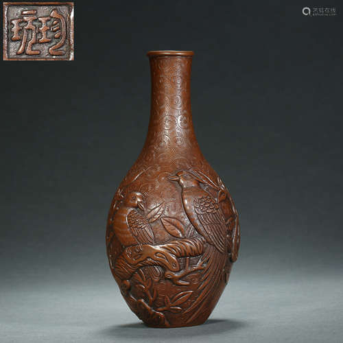 Qing Dynasty,Copper Appreciation Bottle