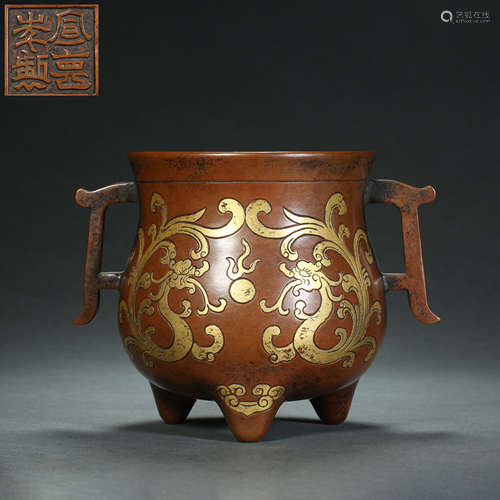 Ming Dynasty,Copper Incense Burner