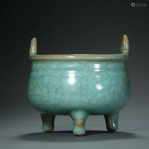 Song Dynasty,Official Kiln Three-legged Vessel