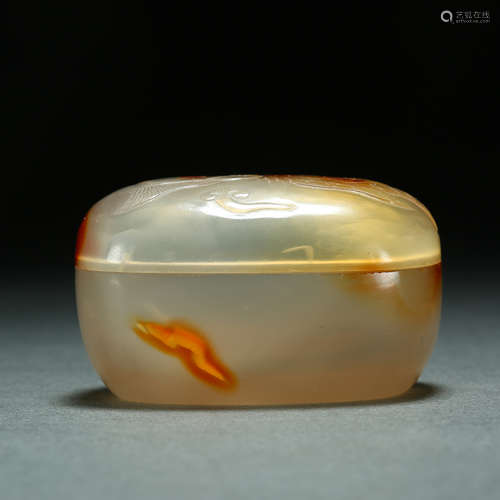 Qing Dynasty,Agate Box