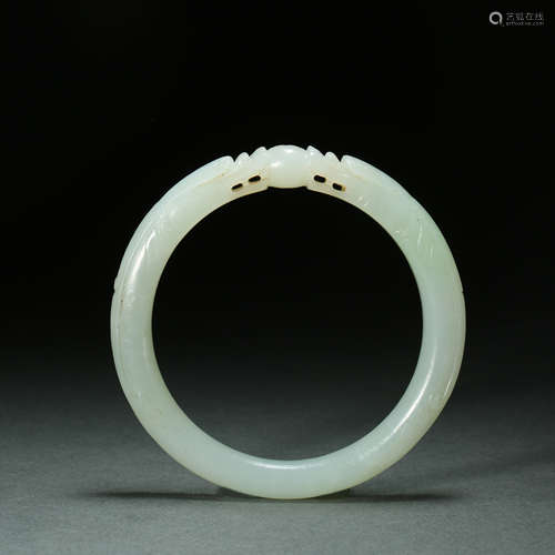 Qing Dynasty,Hetian Jade Bracelet