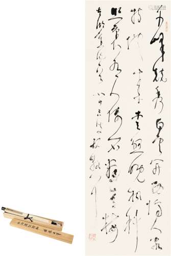 林散之（1898～1989） 草书 太湖游记诗 立轴 纸本