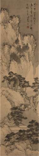 溥儒（1896～1963） 雪山行旅图 立轴 水墨纸本