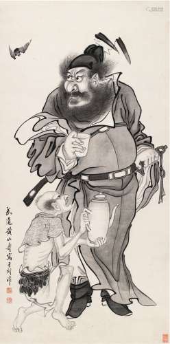 黄山寿（1855～1919） 钟馗图 立轴 水墨纸本