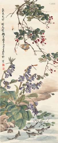 柳滨（1887～1945） 秋光图 立轴 设色纸本
