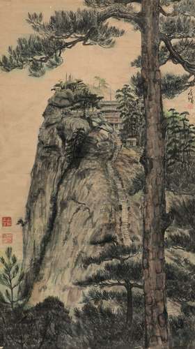 钱瘦铁（1897～1967） 山居图 镜片 设色纸本