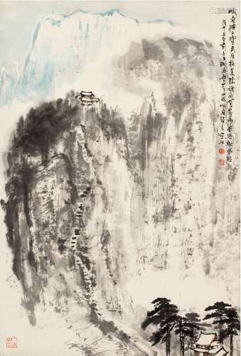 吴一峰（1907～1998） 1978年作 峨眉访幽图 立轴 设色纸本