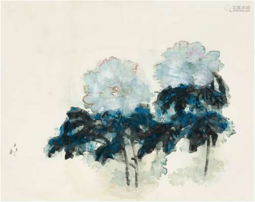 刘海粟（1896～1994） 蓝色辰星 画心 设色纸本