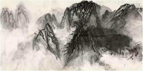 刘海粟（1896～1994） 黄山画稿 画心 水墨纸本