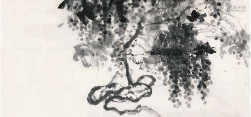 刘海粟（1896～1994） 笔底夜明珠 画心 水墨纸本