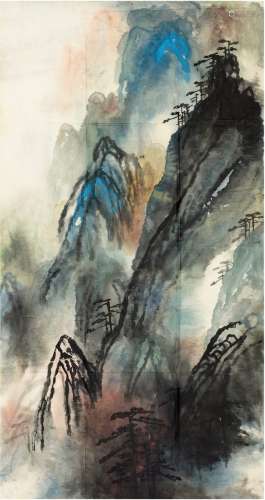 刘海粟（1896～1994） 黄山图 画心 设色纸本