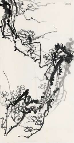 刘海粟（1896～1994） 双梅图 画心 水墨纸本