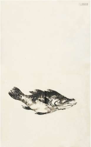 刘海粟（1896～1994） 鳜鱼图 画心 水墨纸本