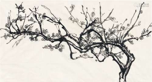 刘海粟（1896～1994） 玉梅报春图巨制 画心 水墨纸本