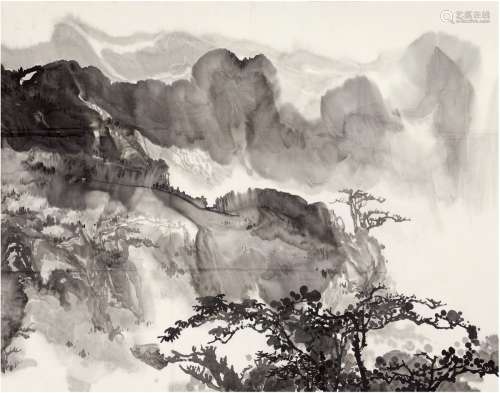 刘海粟（1896～1994） 泼墨黄山系列之二 画心 水墨纸本