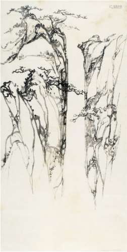 刘海粟（1896～1994） 白龙潭 画心 水墨纸本