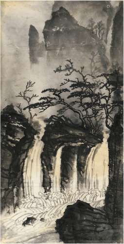 刘海粟（1896～1994） 黄山五龙潭 画心 水墨纸本