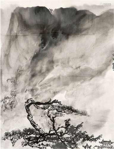 刘海粟（1896～1994） 泼墨黄山系列之五 画心 水墨纸本