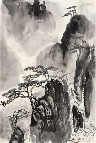 刘海粟（1896～1994） 泼墨黄山系列之六 画心 水墨纸本