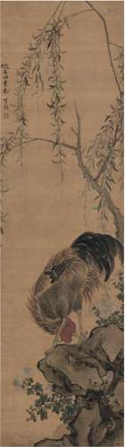 张敔（1734～1803） 仿沈周大吉图 立轴 设色绢本