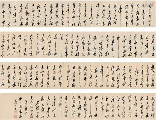 高泉性潡（1633～1695） 行书  天如和尚佛语卷 手卷 纸本