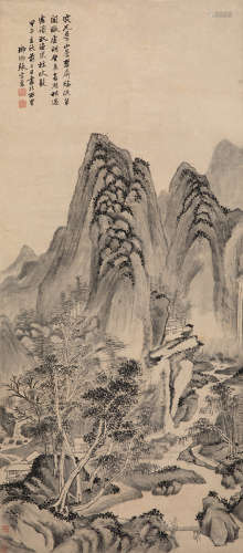 张宗苍（1686～1756） 1714年作 羣山叠嶂图 镜片 水墨纸本