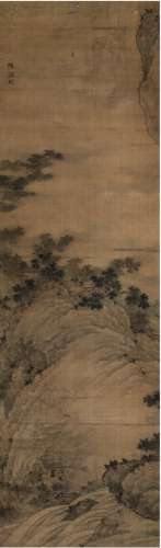 陈洪绶（1598～1652）（款） 溪山幽居图 立轴 设色绢本