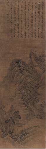 徐枋（1622～1694） 华山纪游图 立轴 水墨绢本