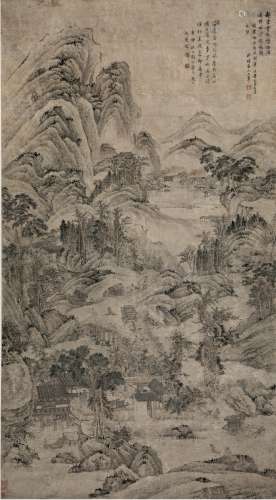 王翚（1632～1717）（款） 1679年作 溪山行旅图 立轴 设色纸本