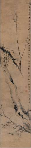 周莲（1790～？） 墨梅图 立轴 水墨纸本