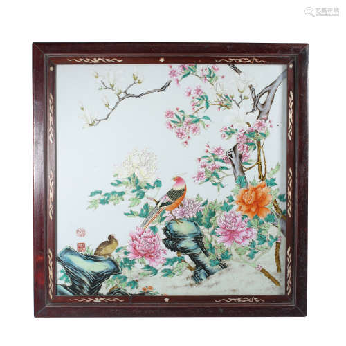Qing Dynasty pastel porcelain plate