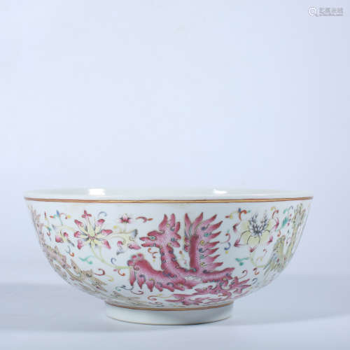 Xuantong pastel bowl of Qing Dynasty