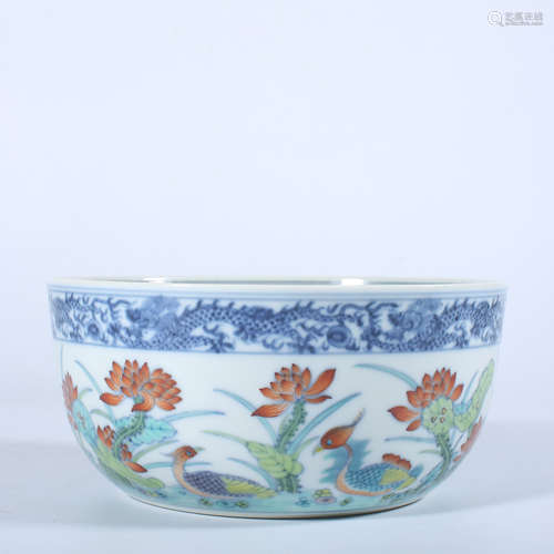 Daoguang doucai bowl in Qing Dynasty