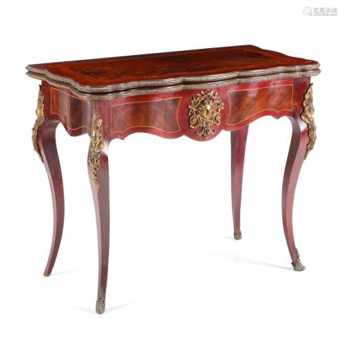 A LOUIS XV STYLE CARD TABLE